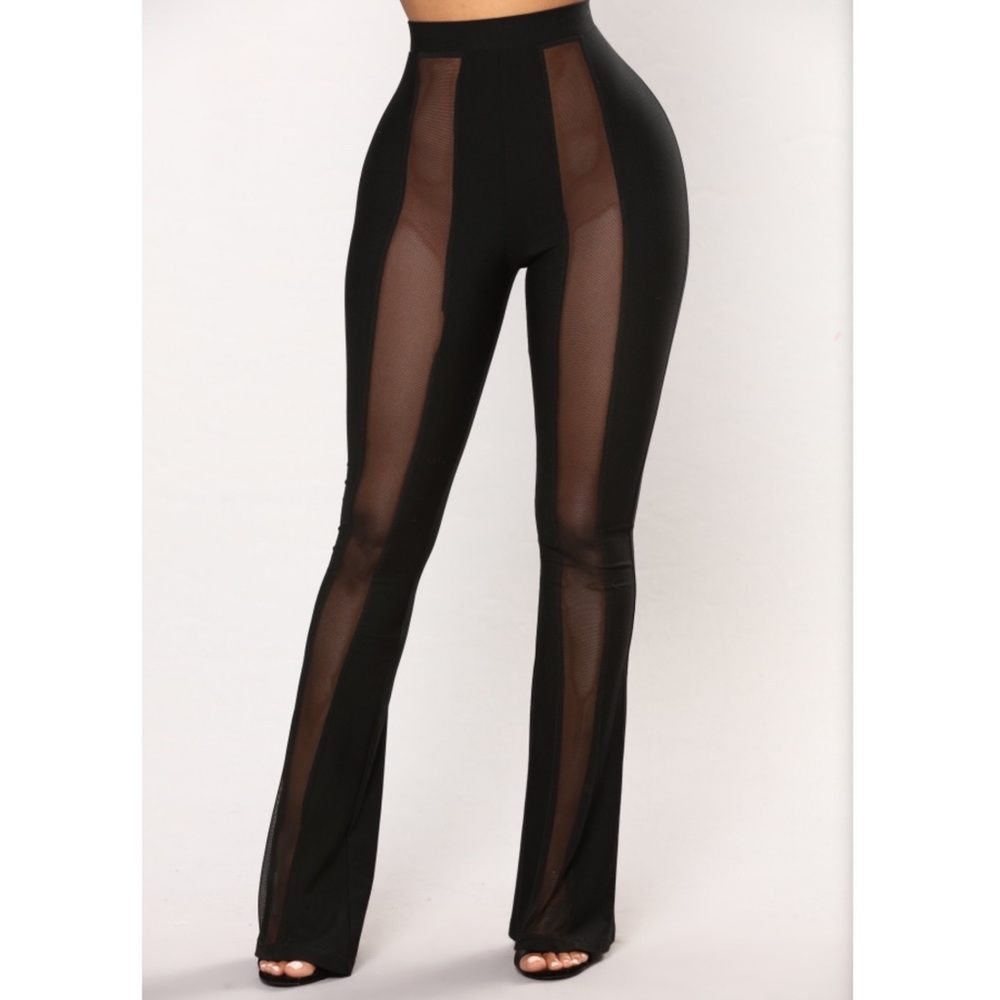 See you looking mesh pants -black